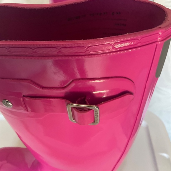 Original Kids Gloss Pink Hunter Boots kids size 4/5 women’s size 5 - Picture 8 of 16